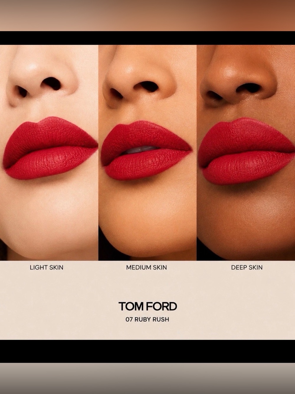 Tom Ford Lip Color Matte Lipstick 07 Ruby Rush Full Size 3g NEW